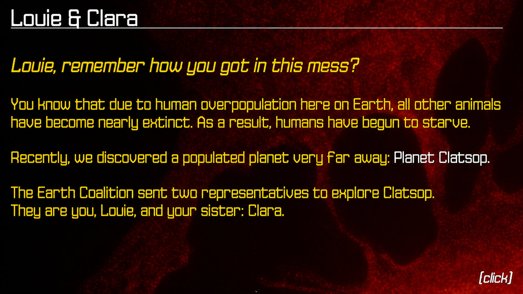 Louie and Clara story introduction